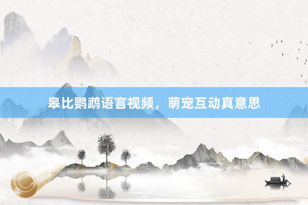 皋比鹦鹉语言视频，萌宠互动真意思
